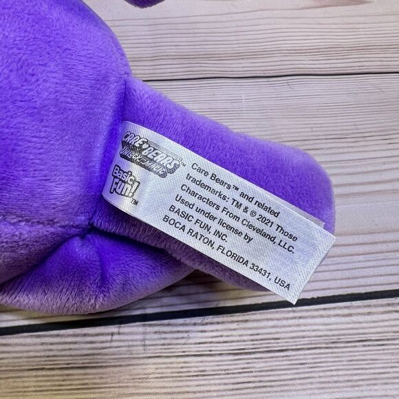 Care Bears SHARE BEAR Plush 10" Purple Winking 2021 Basic Fun Lollypop Hearts - Picture 13 of 15